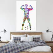 Female Soccer Player Leinwanddruck (Insitu (Schlafzimmer))