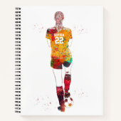 Female Soccer Player Notizblock (Vorderseite)