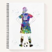 Female Soccer Player Notizblock (Vorderseite)