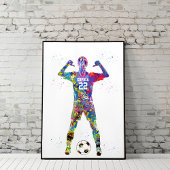 Female Soccer Player Poster