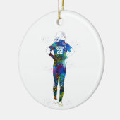 Female Softball Player Keramik Ornament (Links)