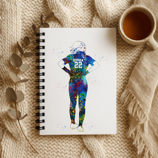 Female Softball Player Notizblock