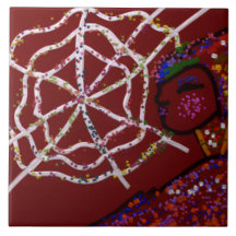 Female Spider Pharaoh Ceramic Tile