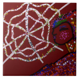 Female Spider Pharaoh Ceramic Tile Fliese