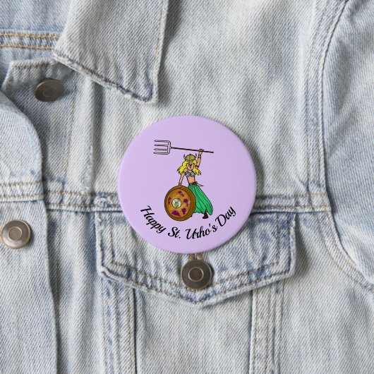 Female St. Urho's Day Round Button (Beispiel)