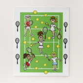 Female Tennis Gals Puzzle Fun (Vertikal)