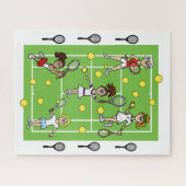 Female Tennis Gals Puzzle Fun (Horizontal)