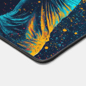 Female Tennis Player Hitting Ball Schreibtischunterlage (Ecke)