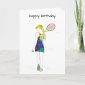 Female Tennis Player Karte (Vorderseite)