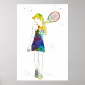 Female Tennis Player Poster (Vorne)