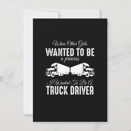 Female Truck Driver Funny Gift - When Other Girls Einladung (Vorderseite)