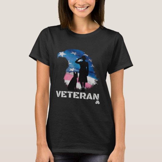 FEMALE VETERAN DOG HANDLER T-Shirt (Vorderseite)