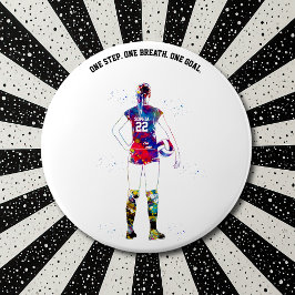 Female Volleyball Player Button