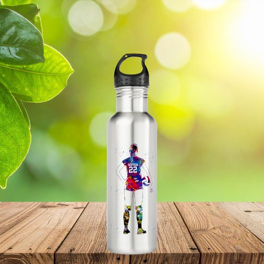 Female Volleyball Player Edelstahlflasche