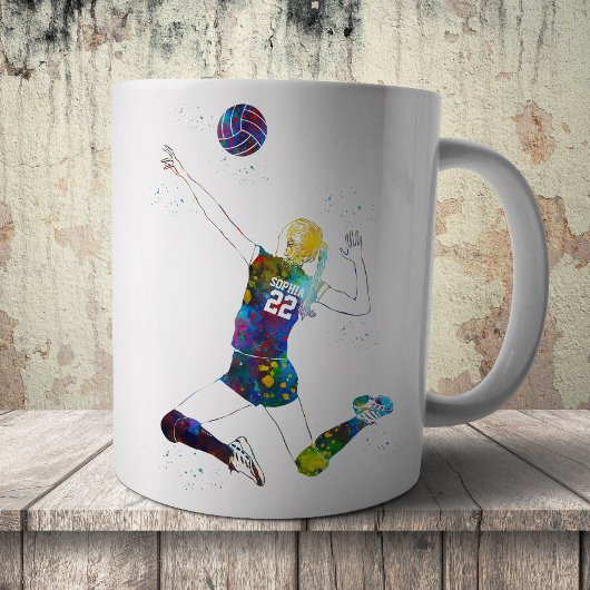 Female Volleyball Player Kaffeetasse