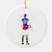 Female Volleyball Player Keramik Ornament (Hinten)
