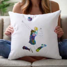 Female Volleyball Player Kissen