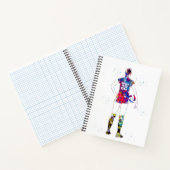 Female Volleyball Player Notizblock (Innenseite)