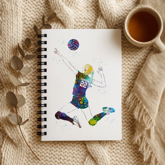 Female Volleyball Player Notizblock