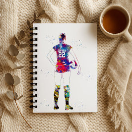 Female Volleyball Player Notizblock