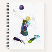 Female Volleyball Player Notizblock (Vorderseite)