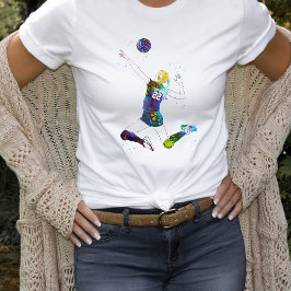 Female Volleyball Player T-Shirt