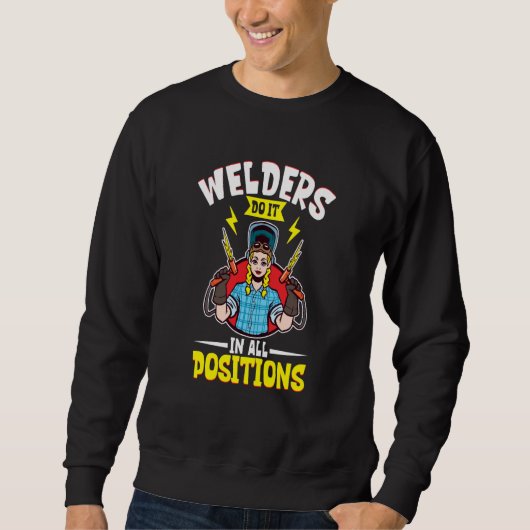 Female Welder   Welding Mechanic Forge Metalwork Sweatshirt (Vorderseite)