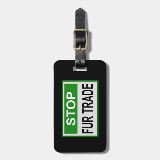 Femaler Handel stoppen Grün Gepäckanhänger (Vorderseite vertikal)