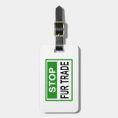 Femaler Handel stoppen Grün Gepäckanhänger (Vorderseite vertikal)