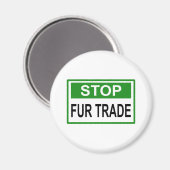 Femaler Handel stoppen Grün Magnet (Vorderseite/Rückseite)