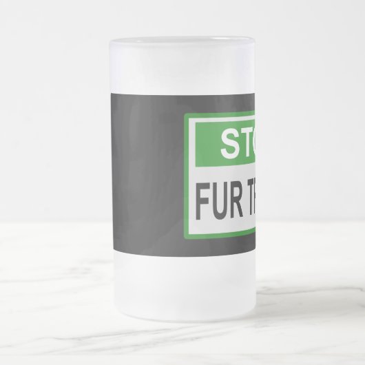 Femaler Handel stoppen Grün Mattglas Bierglas (Mittel)