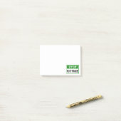 Femaler Handel stoppen Grün Post-it Klebezettel (Auf Schreibtisch)