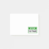 Femaler Handel stoppen Grün Post-it Klebezettel (Vorderseite)