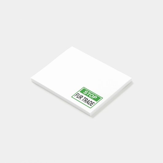 Femaler Handel stoppen Grün Post-it Klebezettel (angewinkelt)