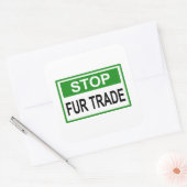 Femaler Handel stoppen Grün Quadratischer Aufkleber (Umschlag)