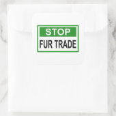 Femaler Handel stoppen Grün Quadratischer Aufkleber (Tasche)