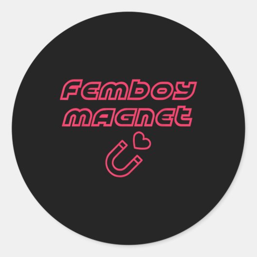 Femboy Magnet Design Runder Aufkleber (Vorderseite)