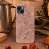 Femiknine Rose Marmor und Metallic mit Monogramm Case-Mate iPhone Hülle