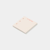 Feminal Blumengeflecht Farbe Rosa gegossen Post-it Klebezettel (angewinkelt)