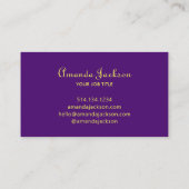 Feminée Colorful Tropical Blume Blumenschrift Visitenkarte (Rückseite)