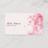 Feminée Pink Makeup Artist Haare Stylist Visitenkarte (Vorderseite)