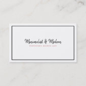 feminin weiß rosa elegant beruflich visitenkarte (Vorderseite)