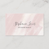 Feminine Abstrakt Blush Pink Beauty Boho QR Code Telefonnummerkarte (Vorderseite)