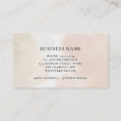 Feminine Abstrakt Watercolor Paint Piazza Boho Telefonnummerkarte (Rückseite)