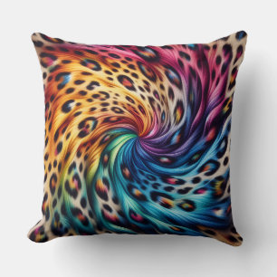 Feminine Akzente   Regenbogen-Leopardenmuster Kissen