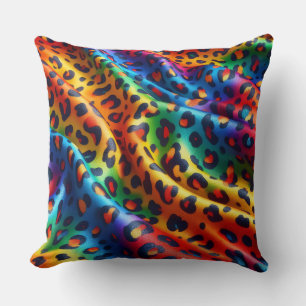 Feminine Akzente   Regenbogen-Leopardenprint Kissen
