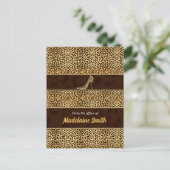 Feminine and Classy Cheetah Print and Stiletto Postkarte (Stehend Vorderseite)
