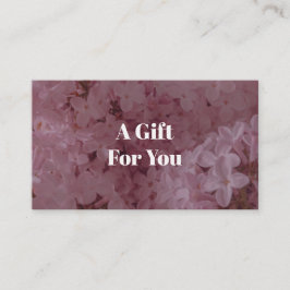 Feminine and romantic pink lilac rabattkarte