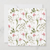 Feminine Aquarellblume Geburtstagsfeier Einladung (Rückseite)