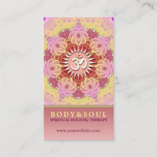 Feminine Beauty Om Yoga New Age Business Card Visitenkarte